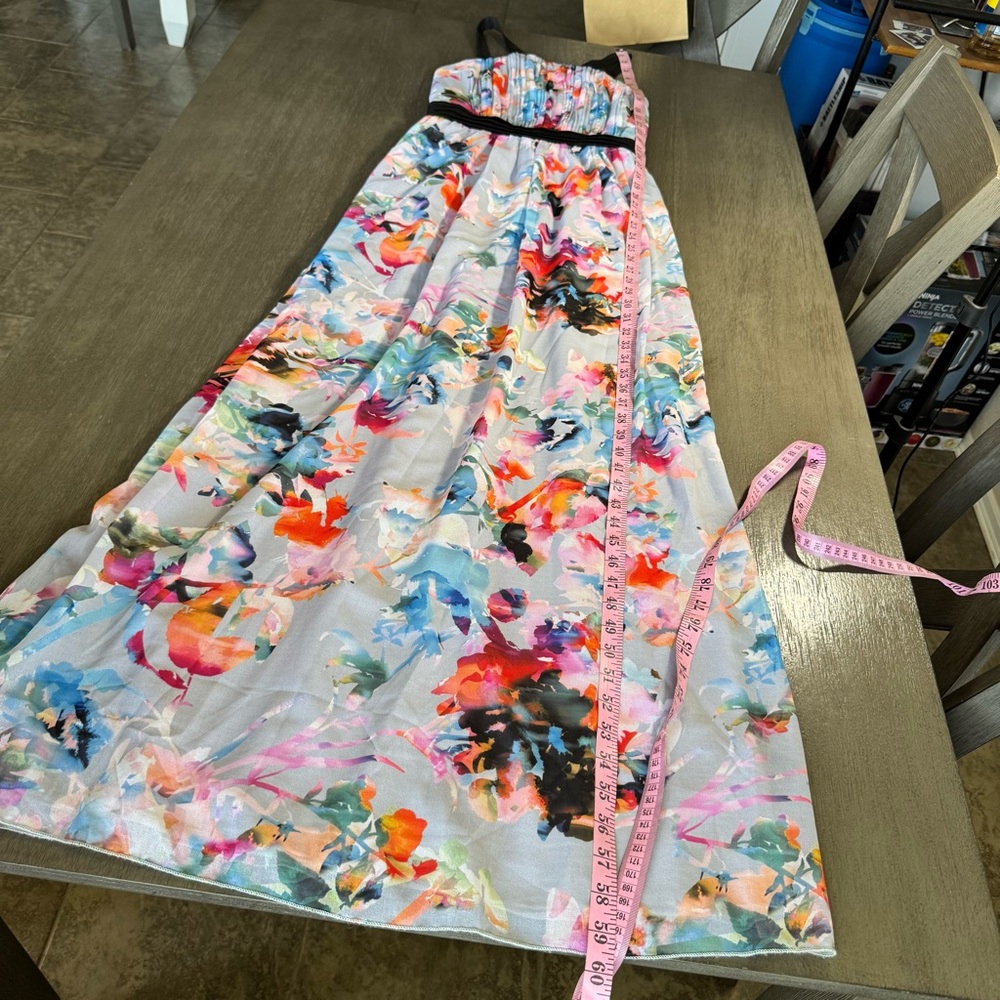 Pastel Floral Maxi Dress Halter Top 8 Little Mistress - Picture 10 of 10